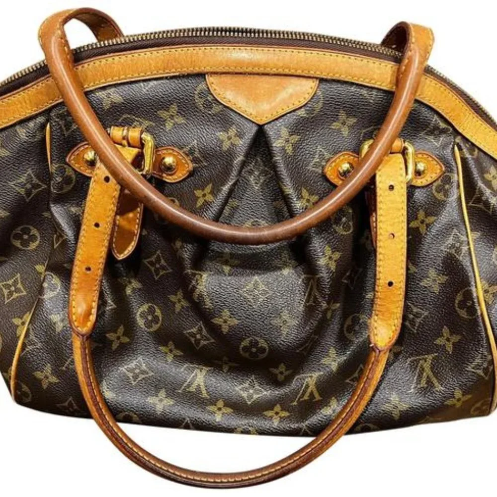 Louis Vuitton Tivoli Gm Brown Leather Hobo Bag